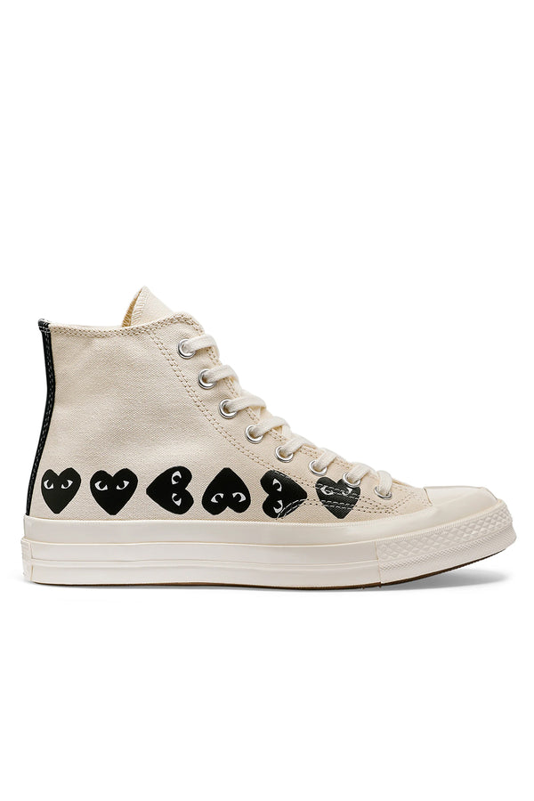 COMME des GARÇONS Play Converse Chuck 70 Multi Heart 'White/Black'