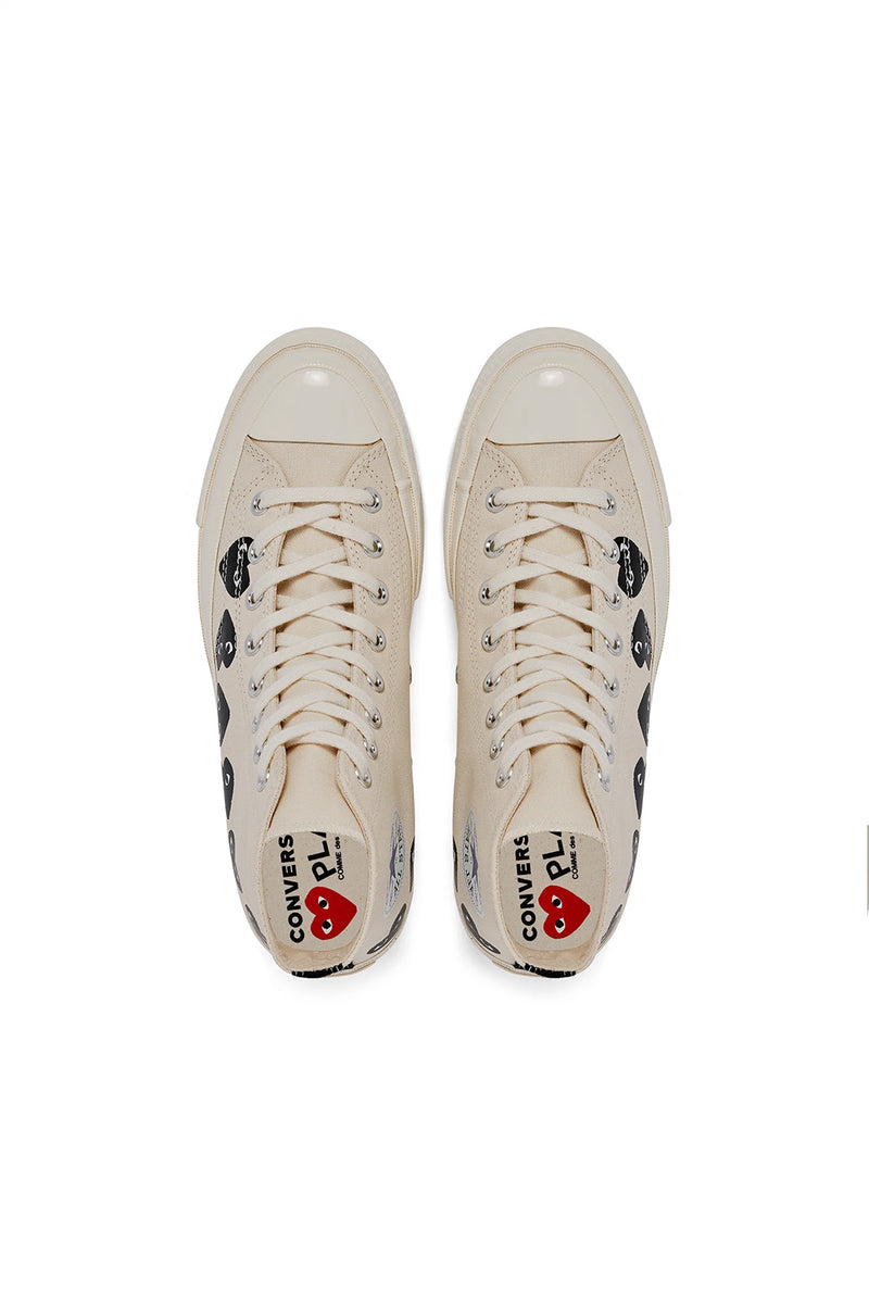 COMME des GARÇONS Play Converse Chuck 70 Multi Heart 'White/Black'