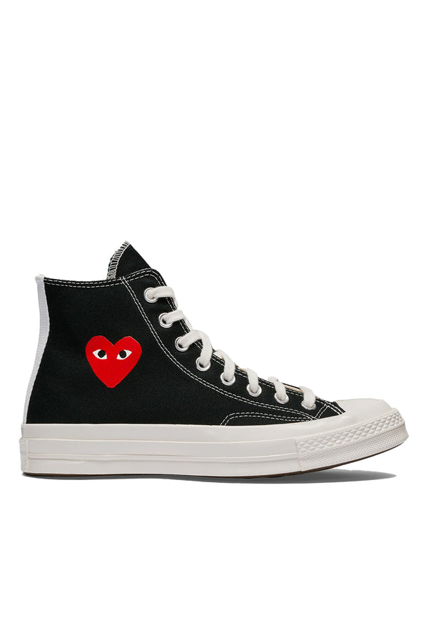 COMME des GARCONS Play Converse Chuck 70 Small Heart Black ROOTED