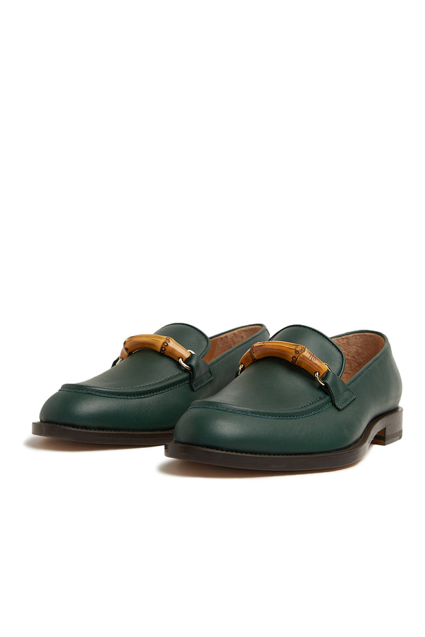 Casablanca Bamboo Loafers 'Green' - ROOTED