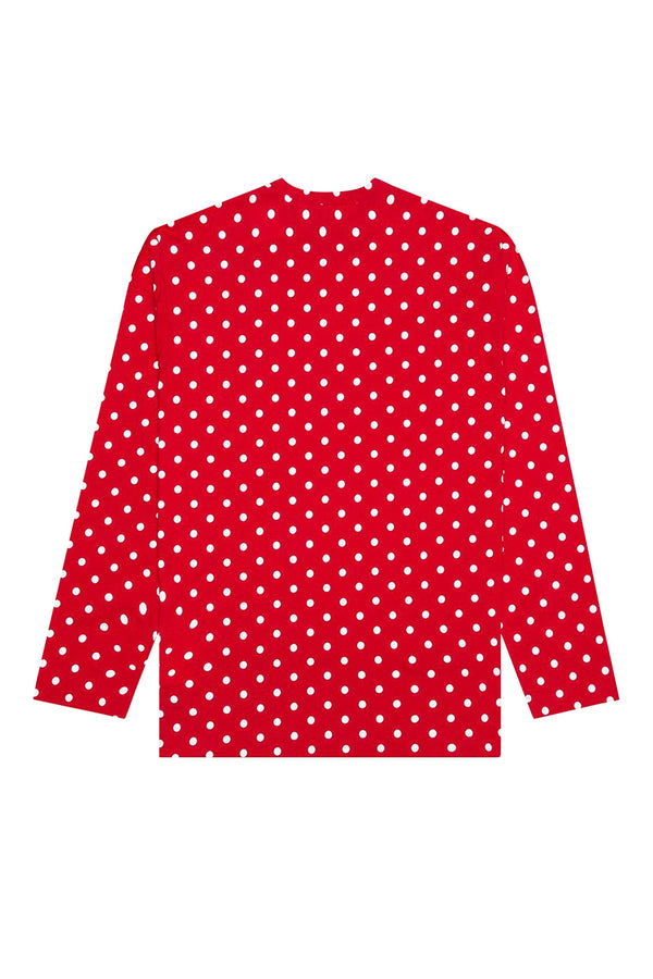 Comme des Garcons Polka Dot LS Tee 'Red'