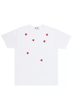 Comme des Garcons Multi Red Heart Tee 'White'