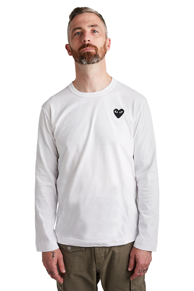 COMME des GARÇONS PLAY LS Tee 'White' - ROOTED