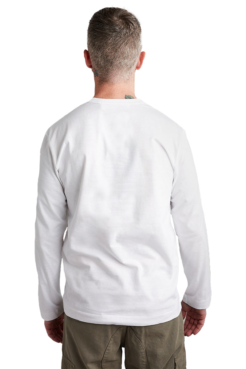 COMME des GARÇONS PLAY LS Tee 'White' - ROOTED