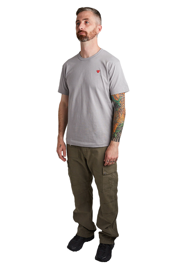 COMME des GARÇONS PLAY Small Heart Tee 'Grey' - ROOTED