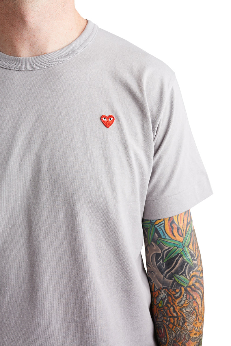 COMME des GARÇONS PLAY Small Heart Tee 'Grey' - ROOTED
