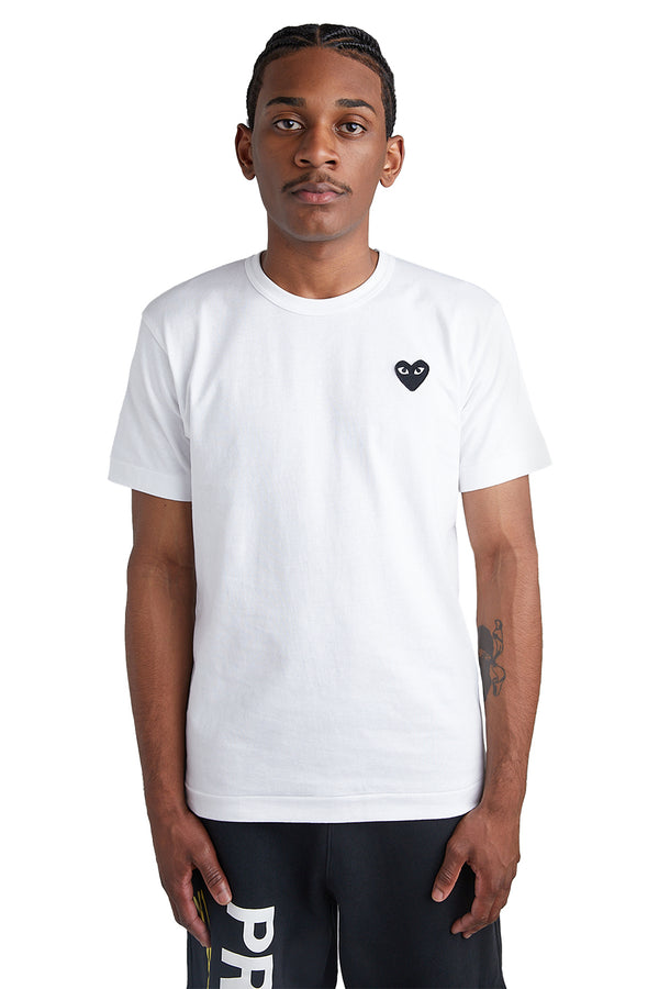 COMME des GARÇONS PLAY Black Heart Tee 'White' - ROOTED