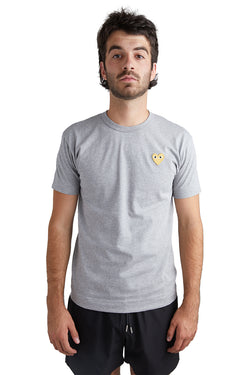 COMME des GARÇONS PLAY Gold Heart Tee 'Grey' - ROOTED
