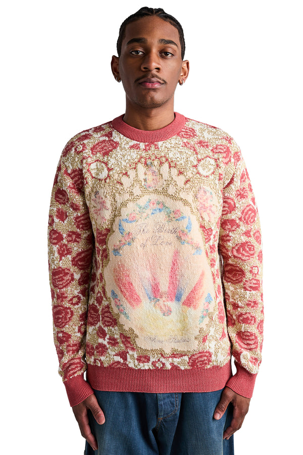 Acne Studios Blossom Knit Sweater 'Blossom Pink/Gold' - ROOTED