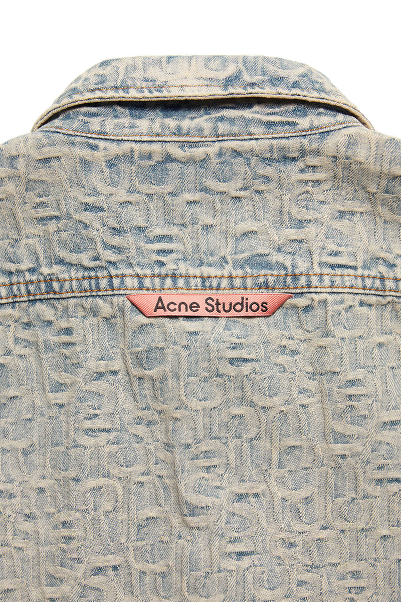 Acne Studios Monogram Denim Overshirt 'Blue/Biege'