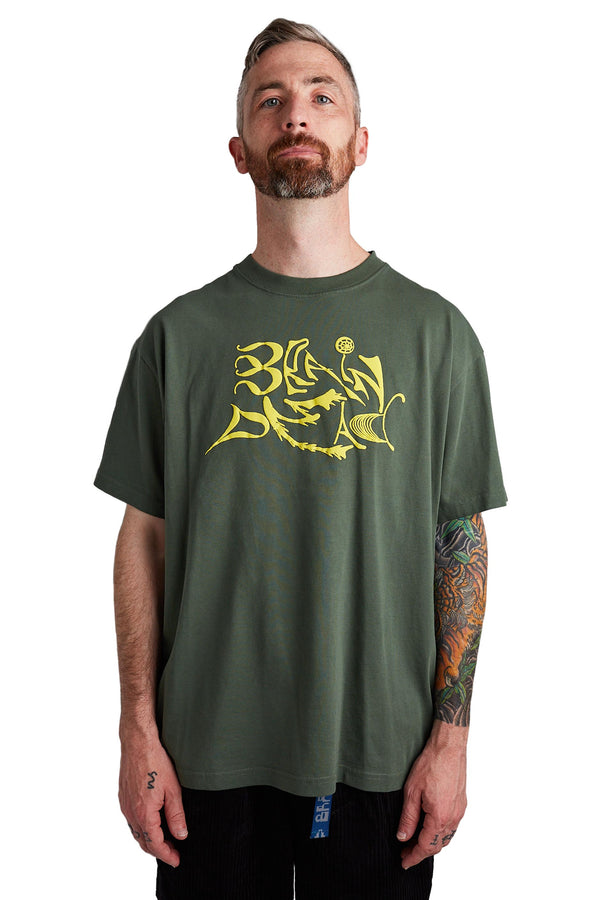 Brain Dead New Age Tee 'Green' - ROOTED