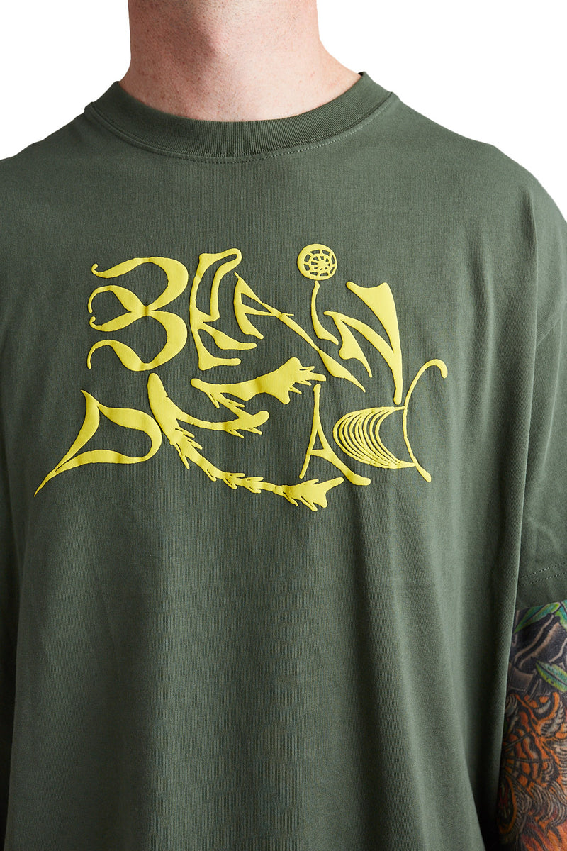 Brain Dead New Age Tee 'Green' - ROOTED