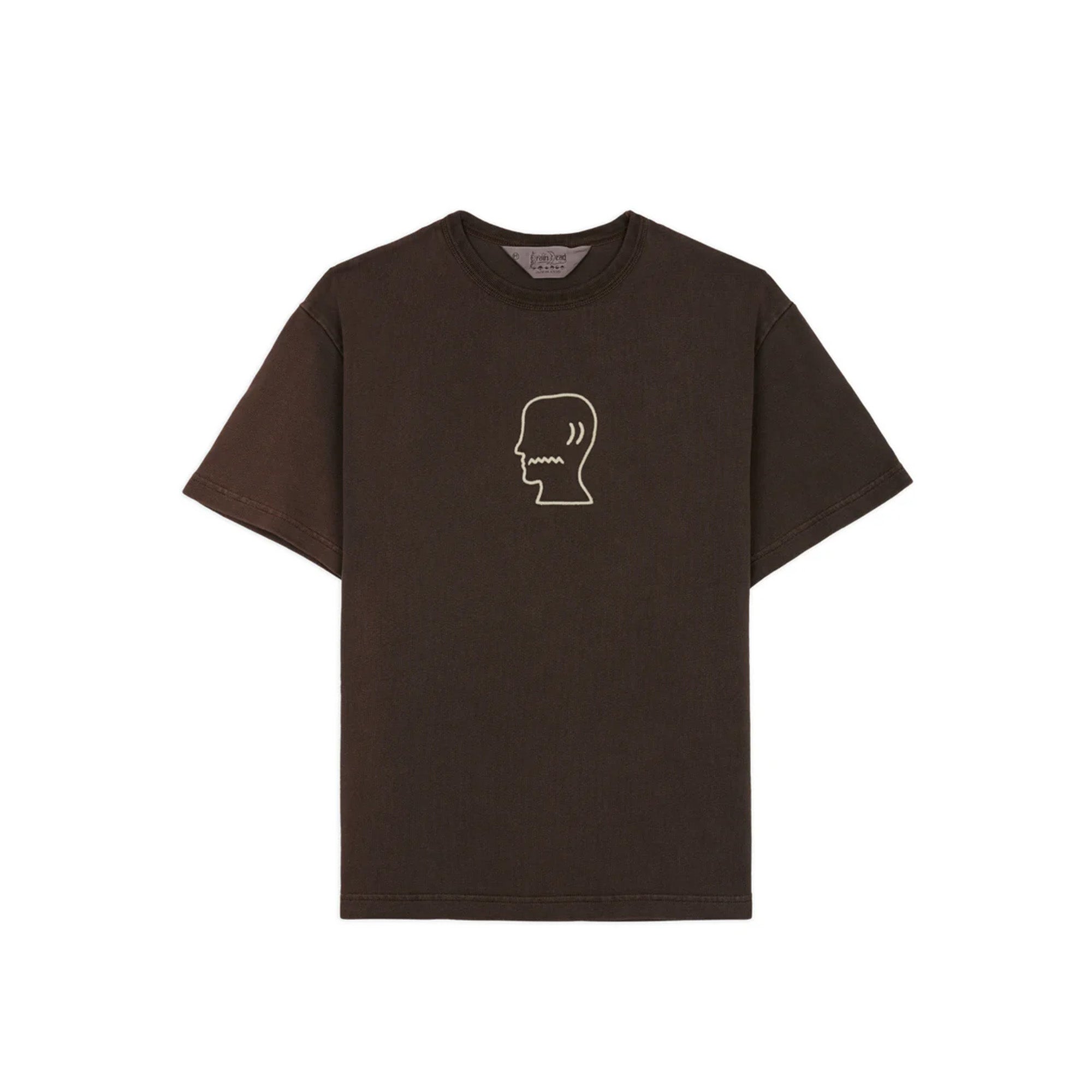 Brain Dead Heavyweight 3D Logohead Tee 'Brown'