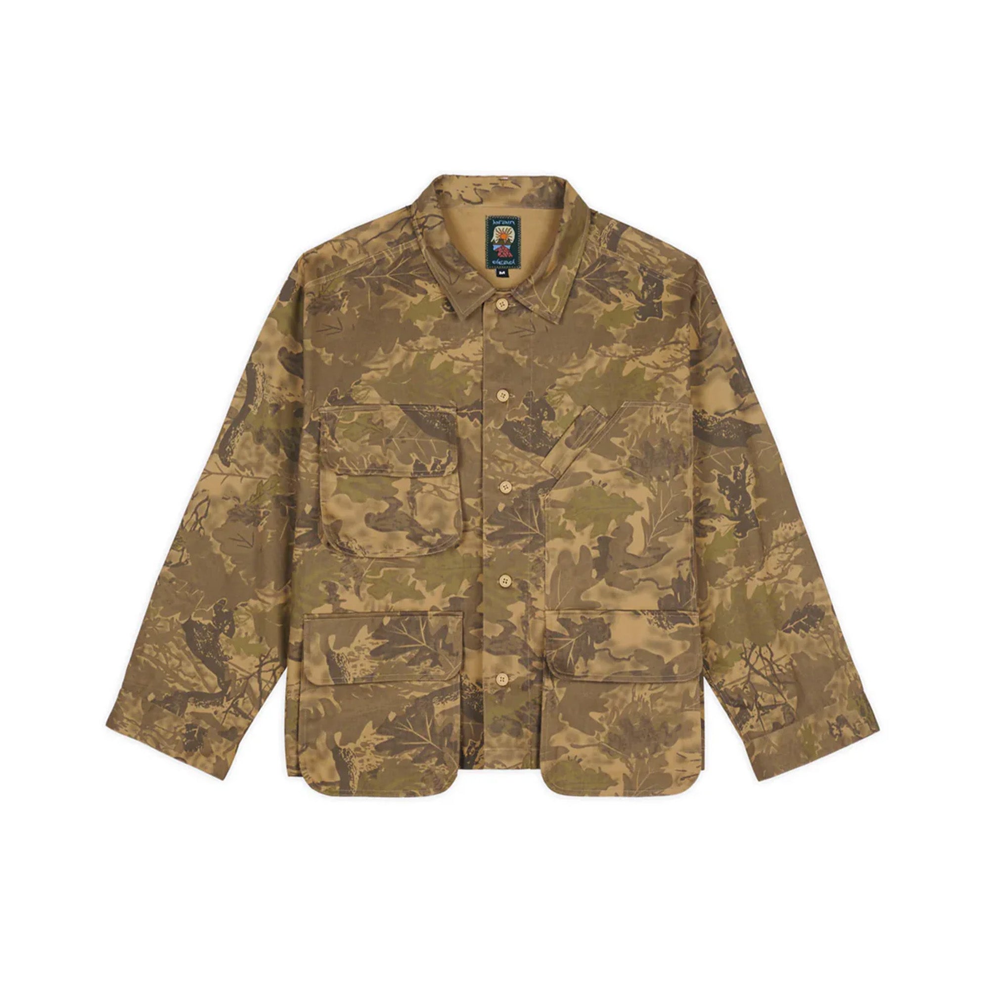 Brain Dead Twill Military Shirt Jacket 'Leaf Camo'