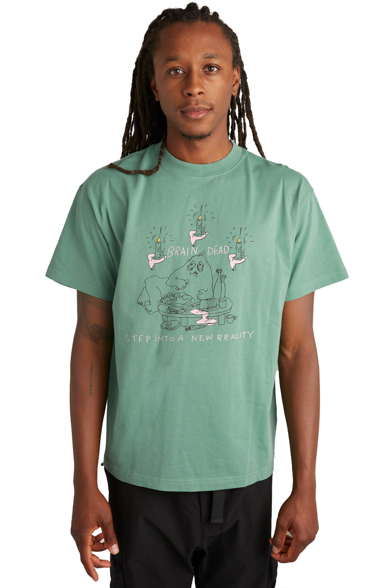 Brain Dead New Reality Tee 'Green' - ROOTED