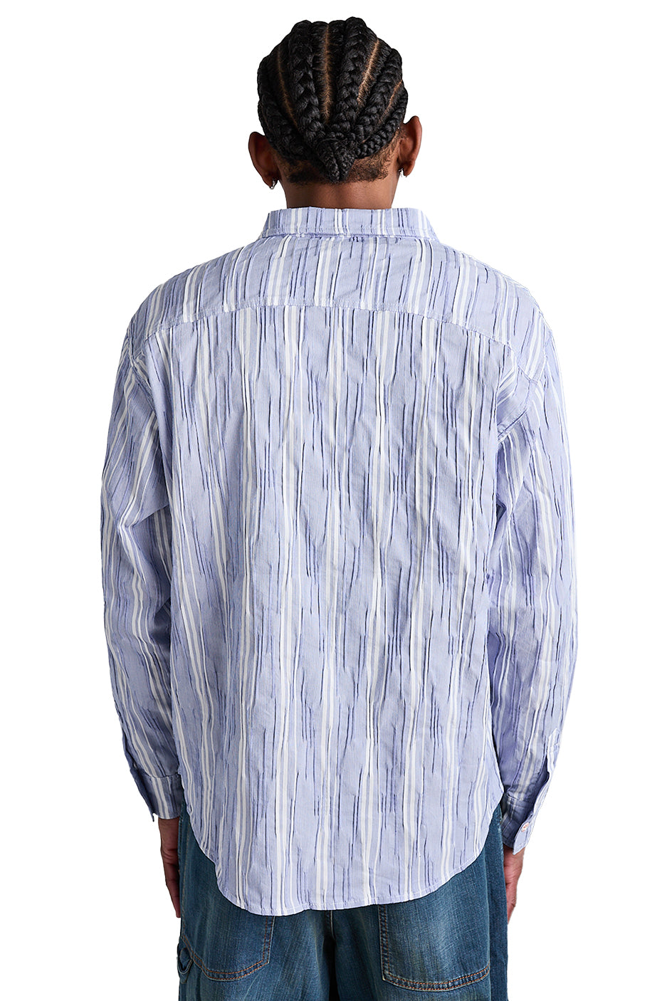 Brain Dead Organic Placket Shirt 'Blue' - ROOTED