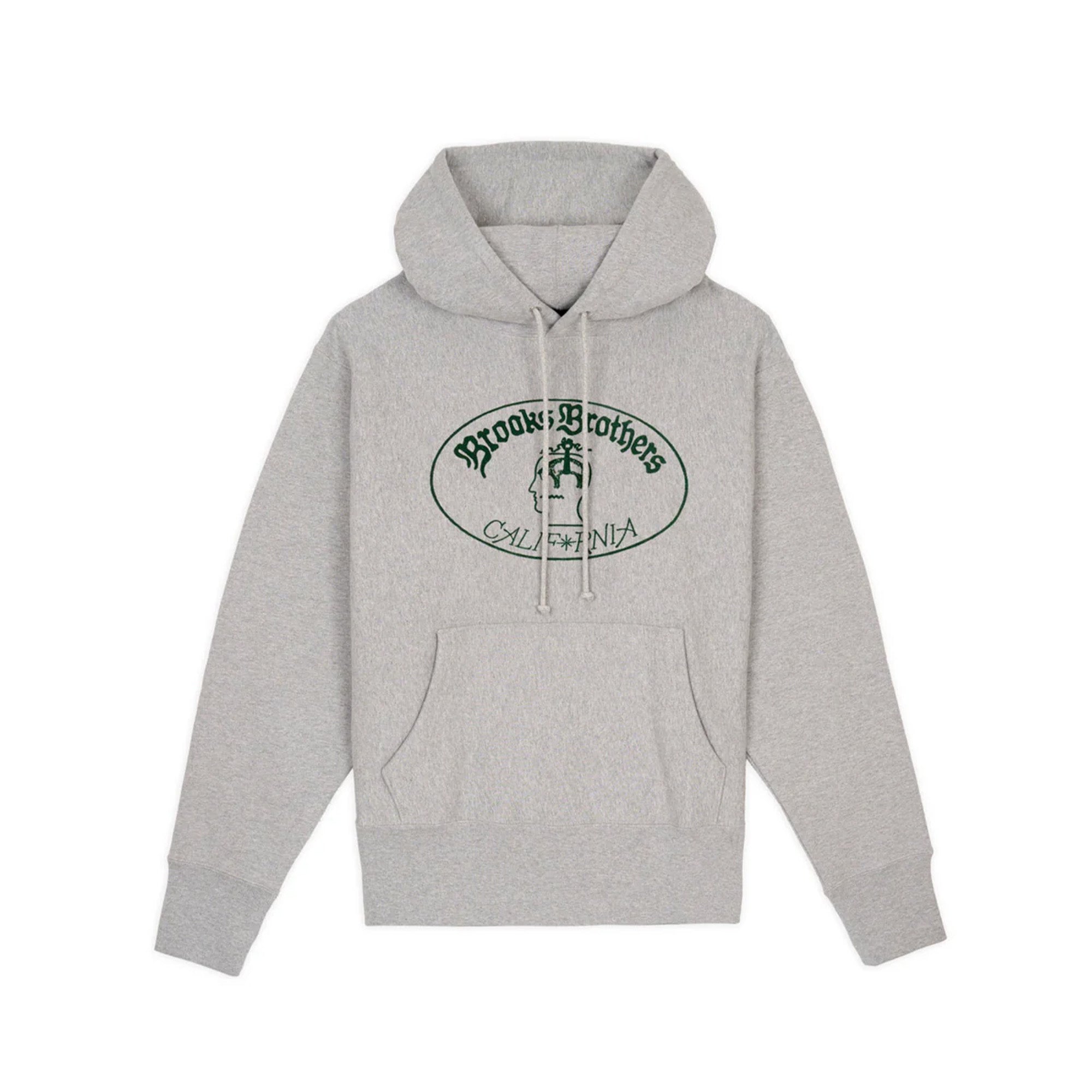 Brain Dead x Brooks Brothers California Logo Hoodie 'Grey'