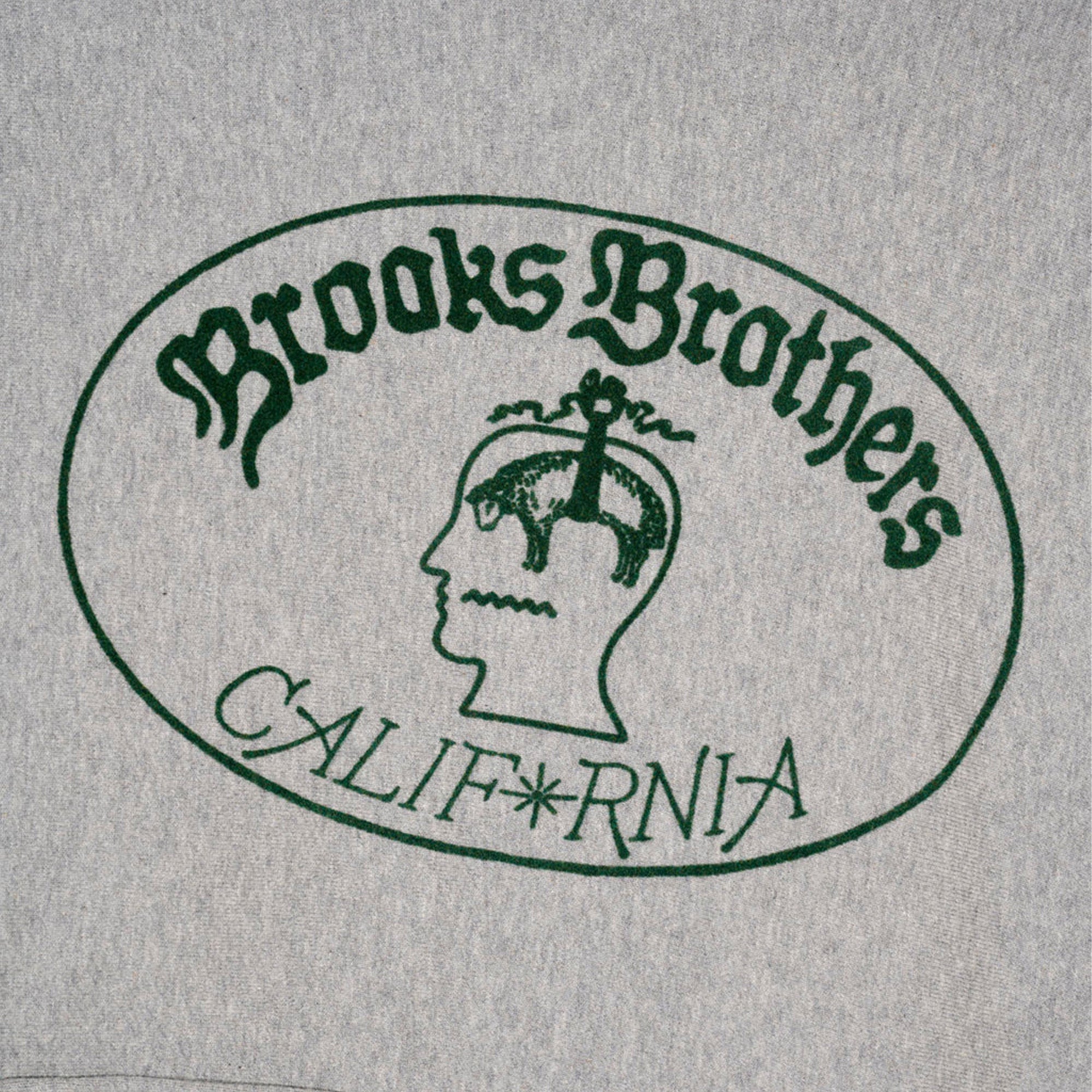 Brain Dead x Brooks Brothers California Logo Hoodie 'Grey'