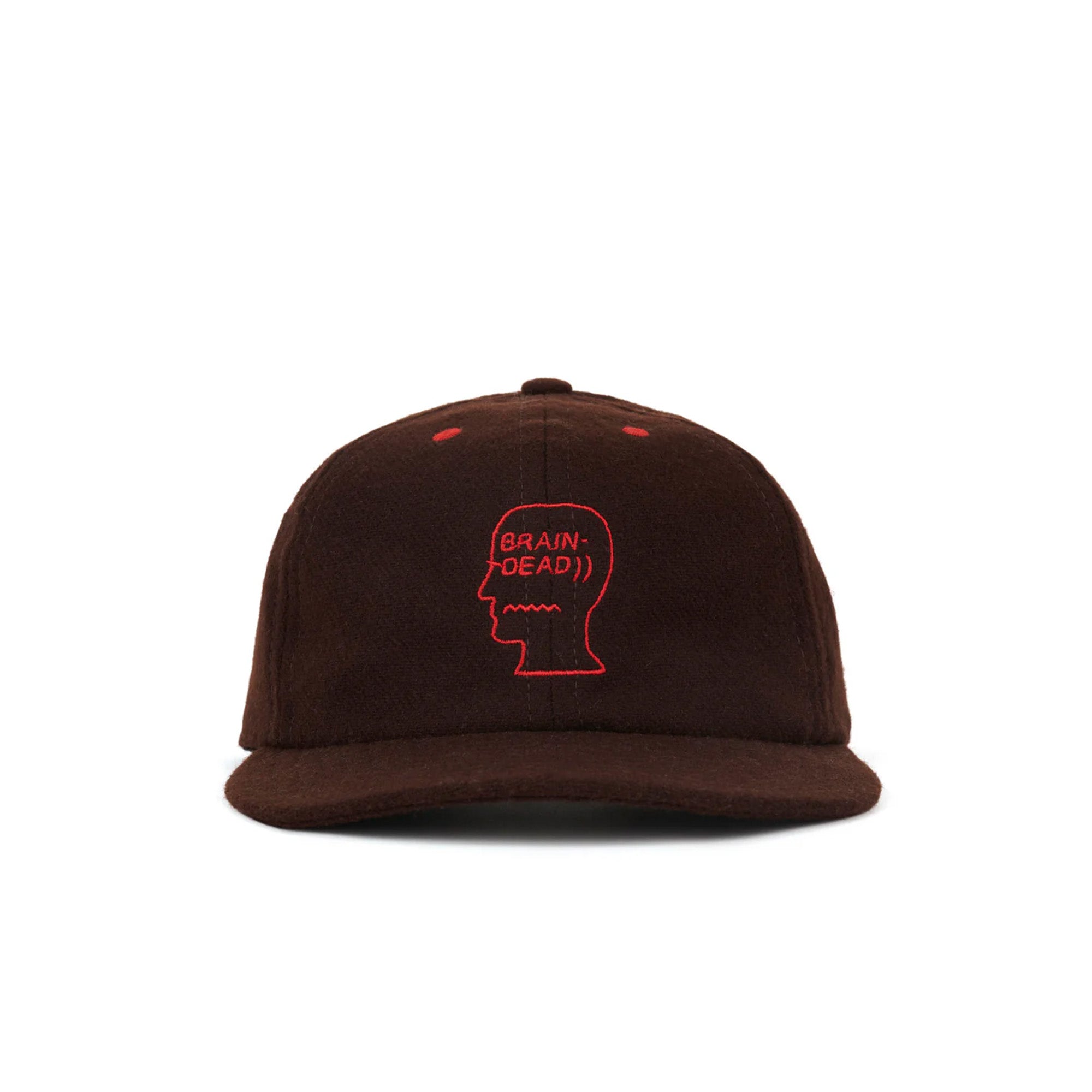 Brain Dead Flannel 6 Panel Hat 'Brown'
