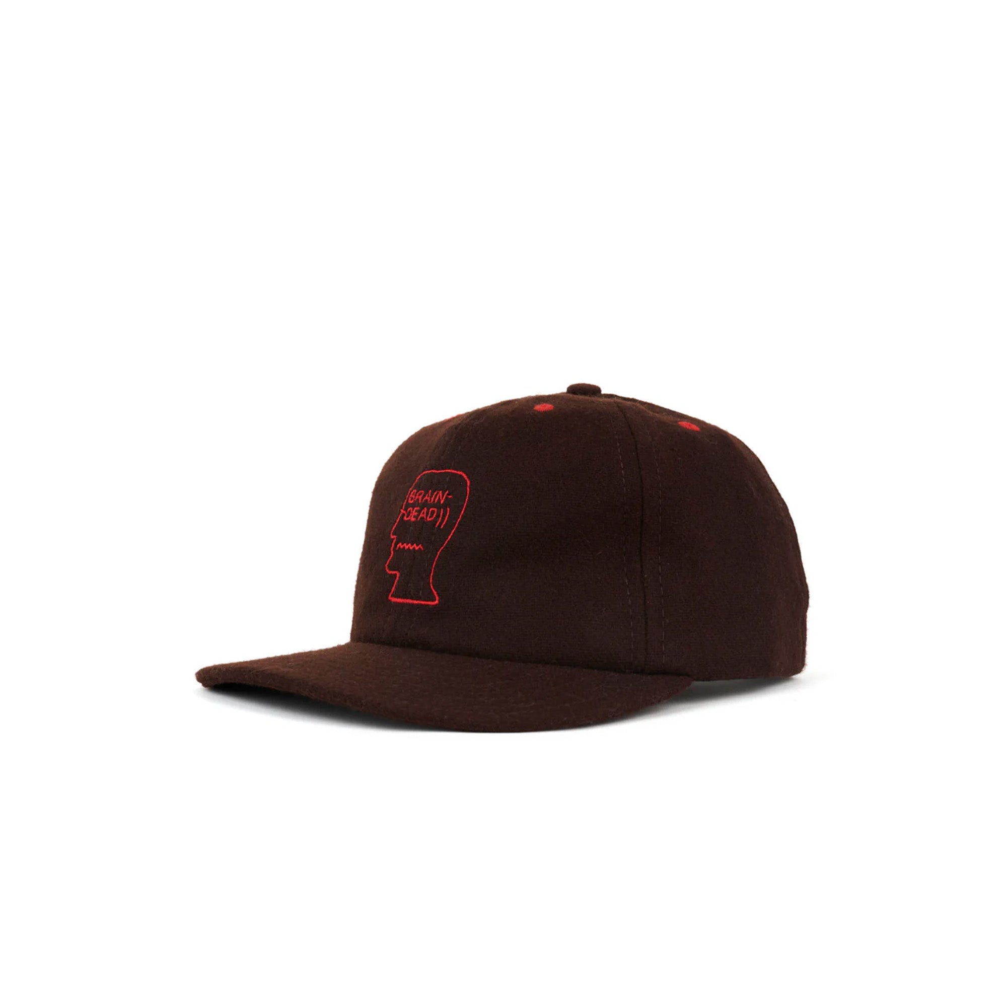 Brain Dead Flannel 6 Panel Hat 'Brown'