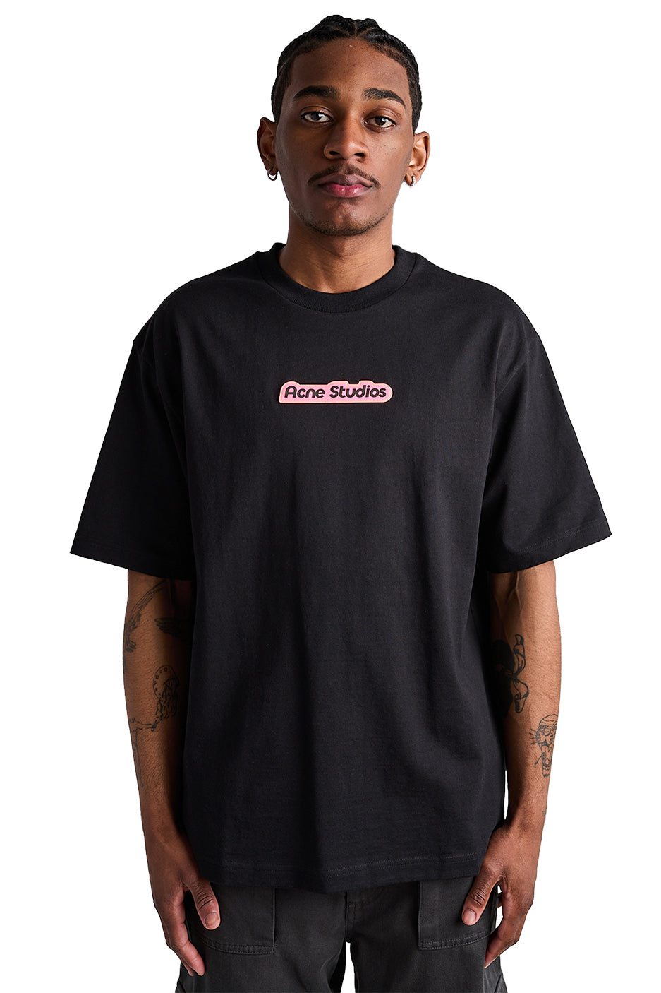 Acne Studios Print Tee 'Black/Pink' - ROOTED