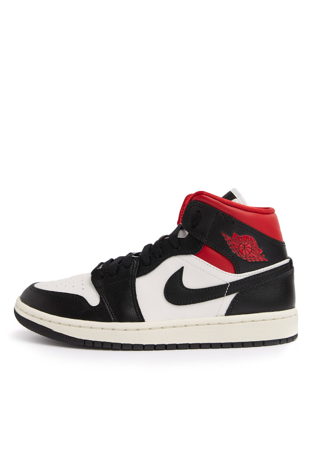 Air Jordan Womens 1 Mid 'Black/Gym Red/Sail' - ROOTED