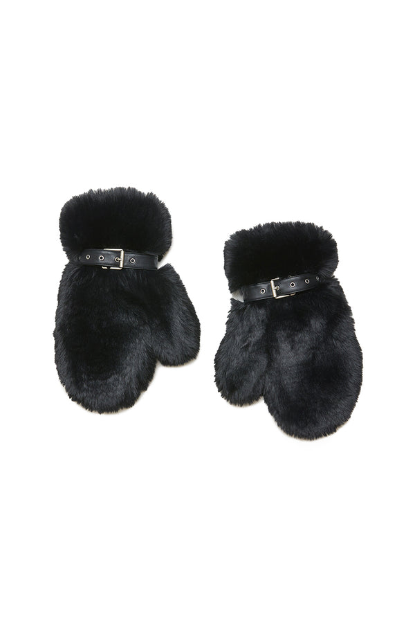 Acne Studios Alion Fur Mits 'Black'