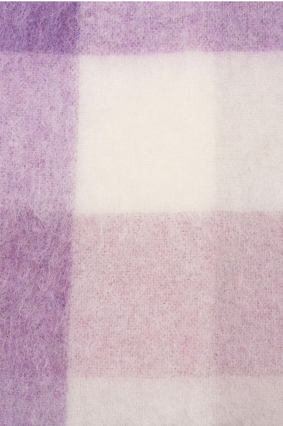 Acne Studios Wool Mohair Check Scarf 'Lilac/White'