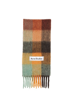 Acne Studios Vally Scarf 'Chestnut Brown/Yellow/Green'