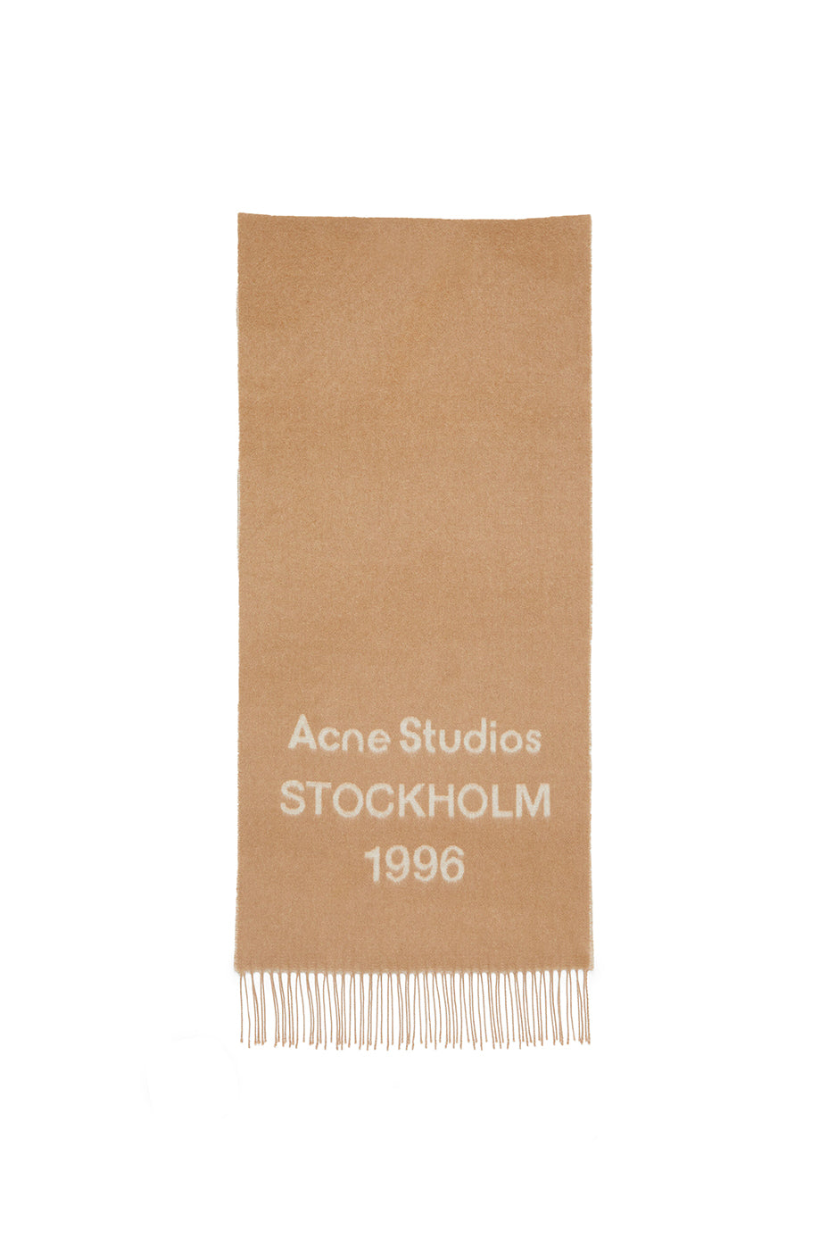 Acne Studios Double Face Jacquard Scarf 'Camel/Ecru'