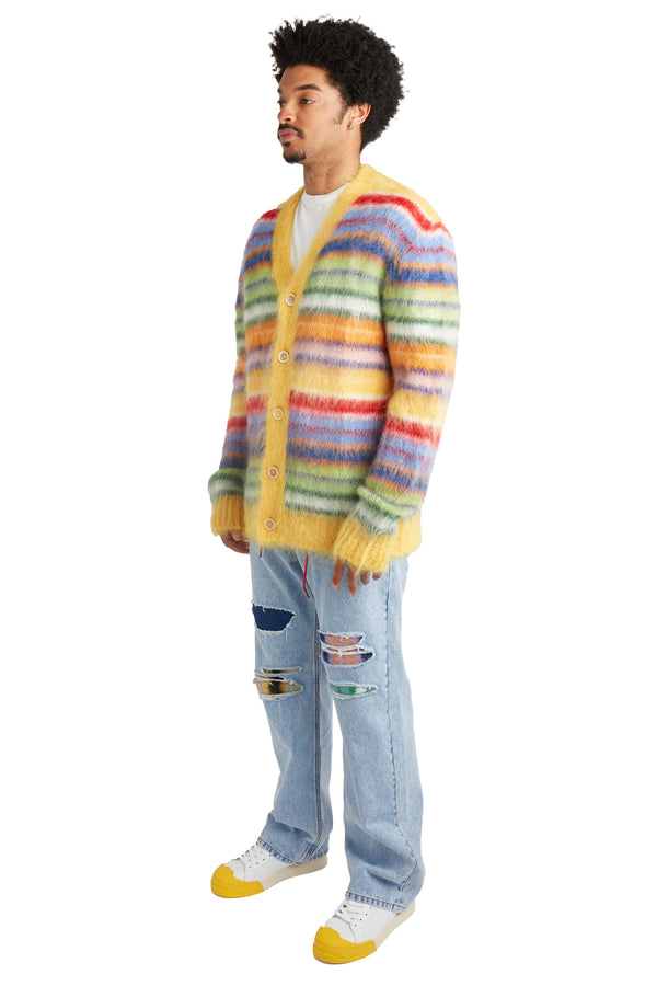 Marni Mens V-Neck Cardigan 'Multi' - ROOTED