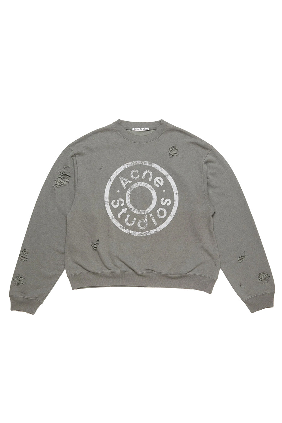 Acne Studios Franziska Button Logo Sweatshirt 'Moss Green'