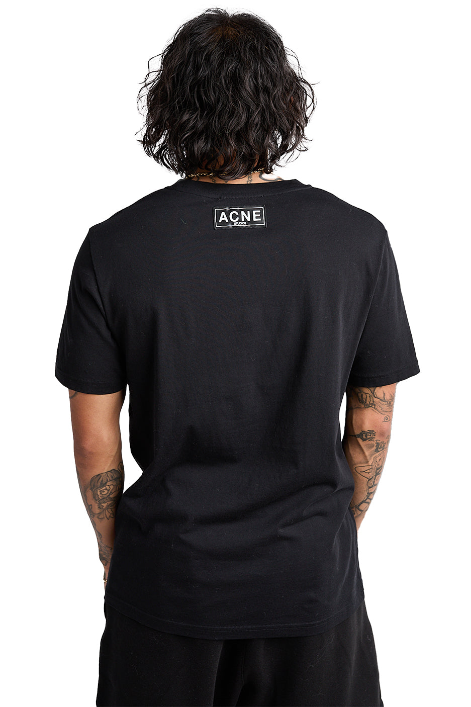 Acne Studios Circle Logo Tee 'Black/Ecru'