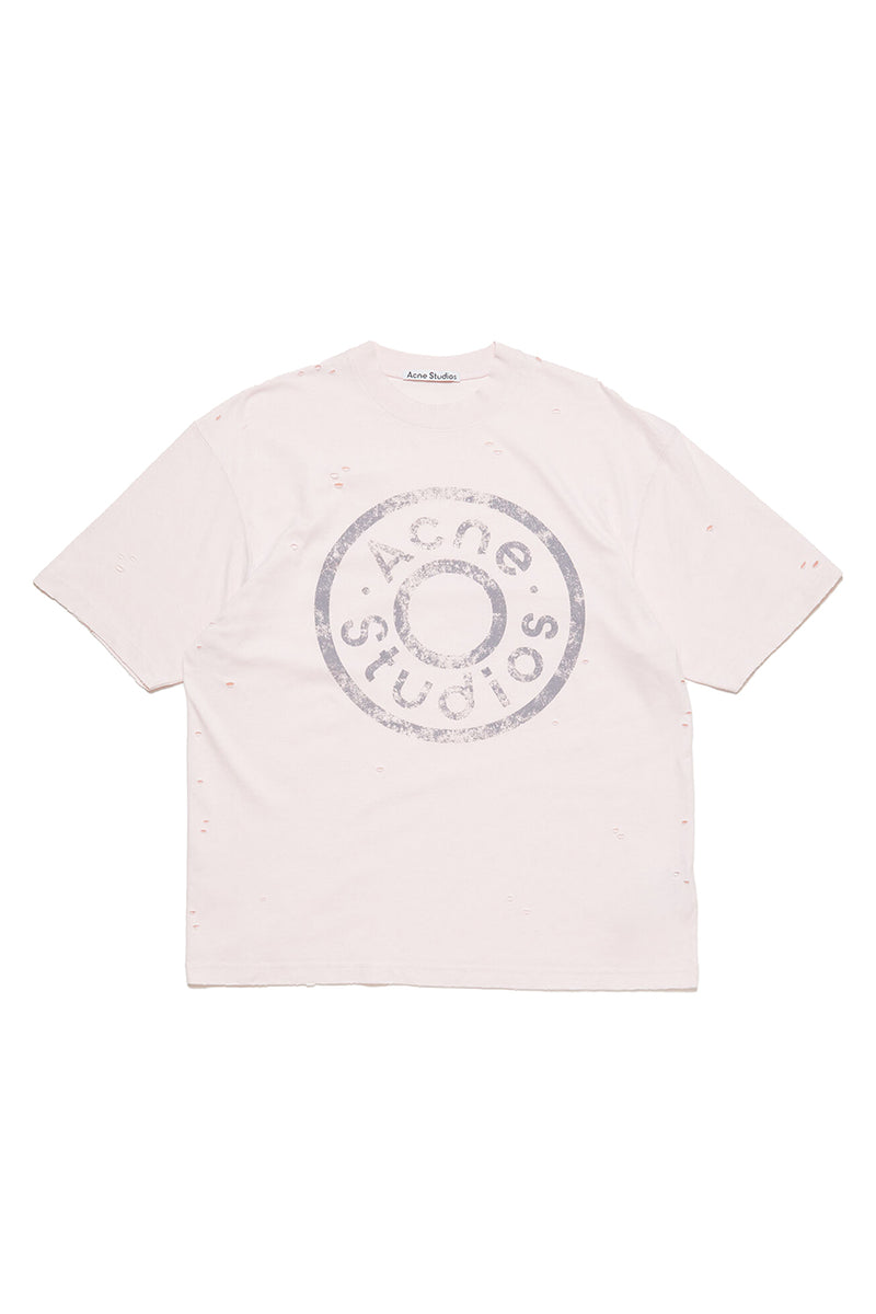 Acne Studios Button Logo Tee 'Faded Pink'