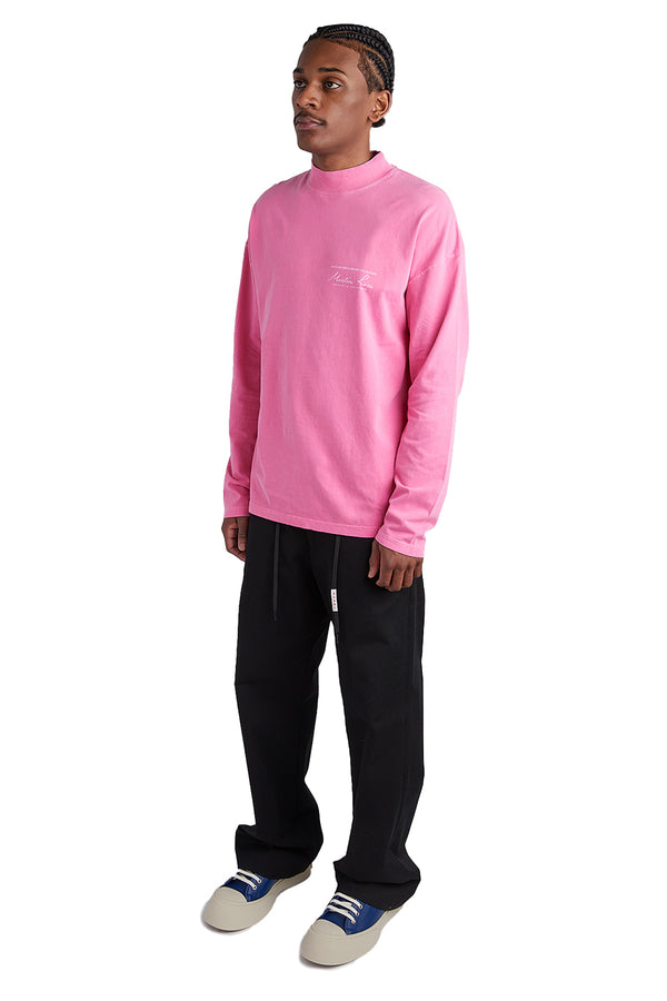 Martine Rose Funnel Neck Tee 'Pink' - ROOTED
