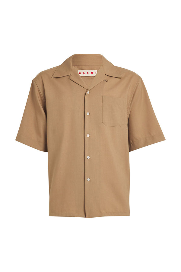 Marni Tropical Wool Shirt 'Biscuit'