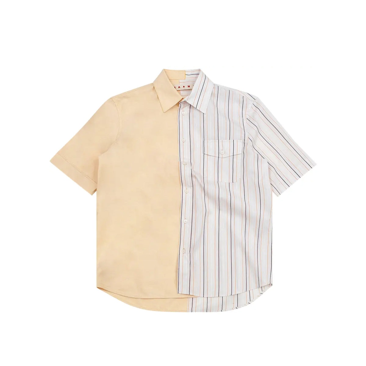 Marni Half Poplin Striped Shirt 'Ivory' - ROOTED