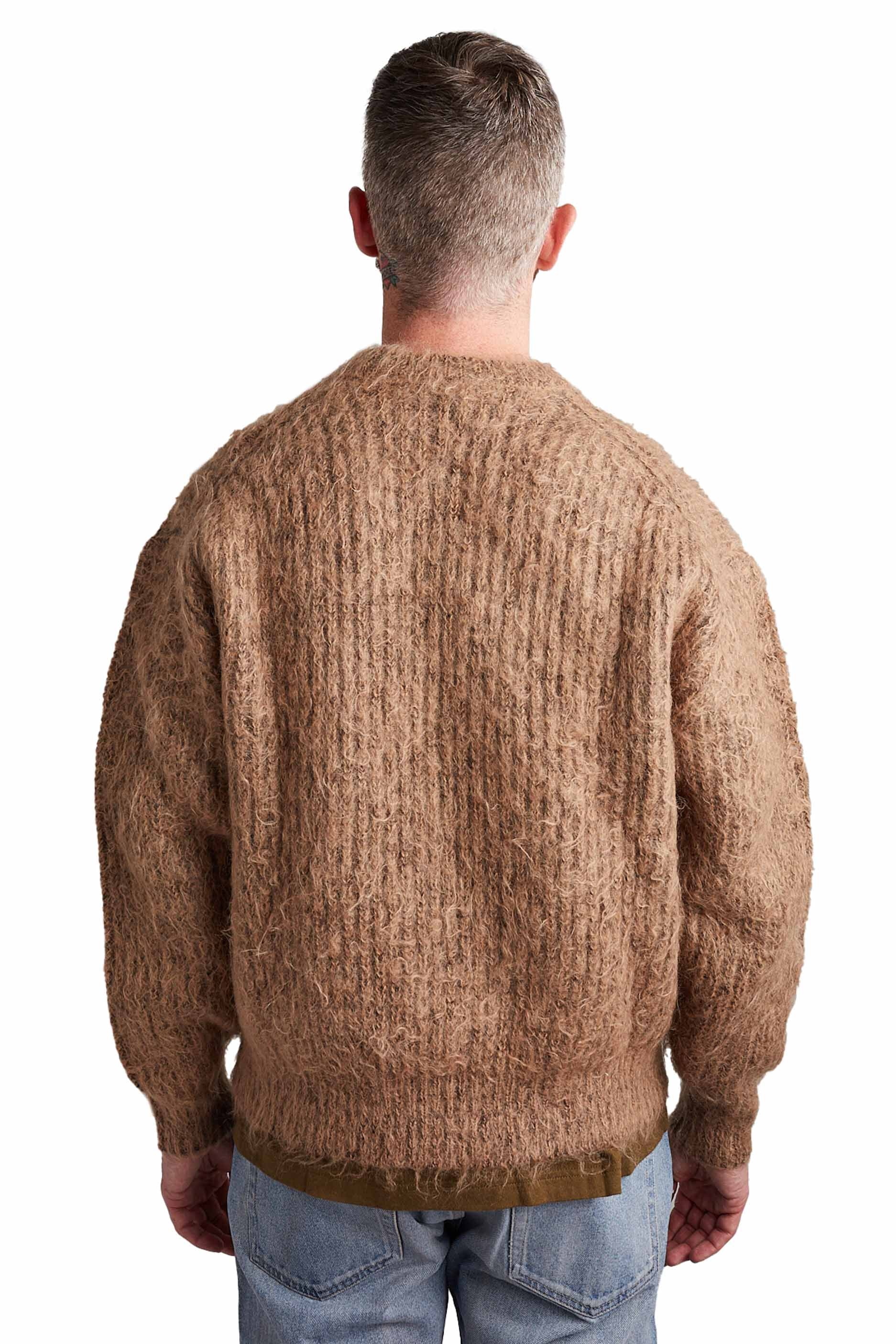 John Elliott Wool Mohair Sweater 'Camel' - ROOTED