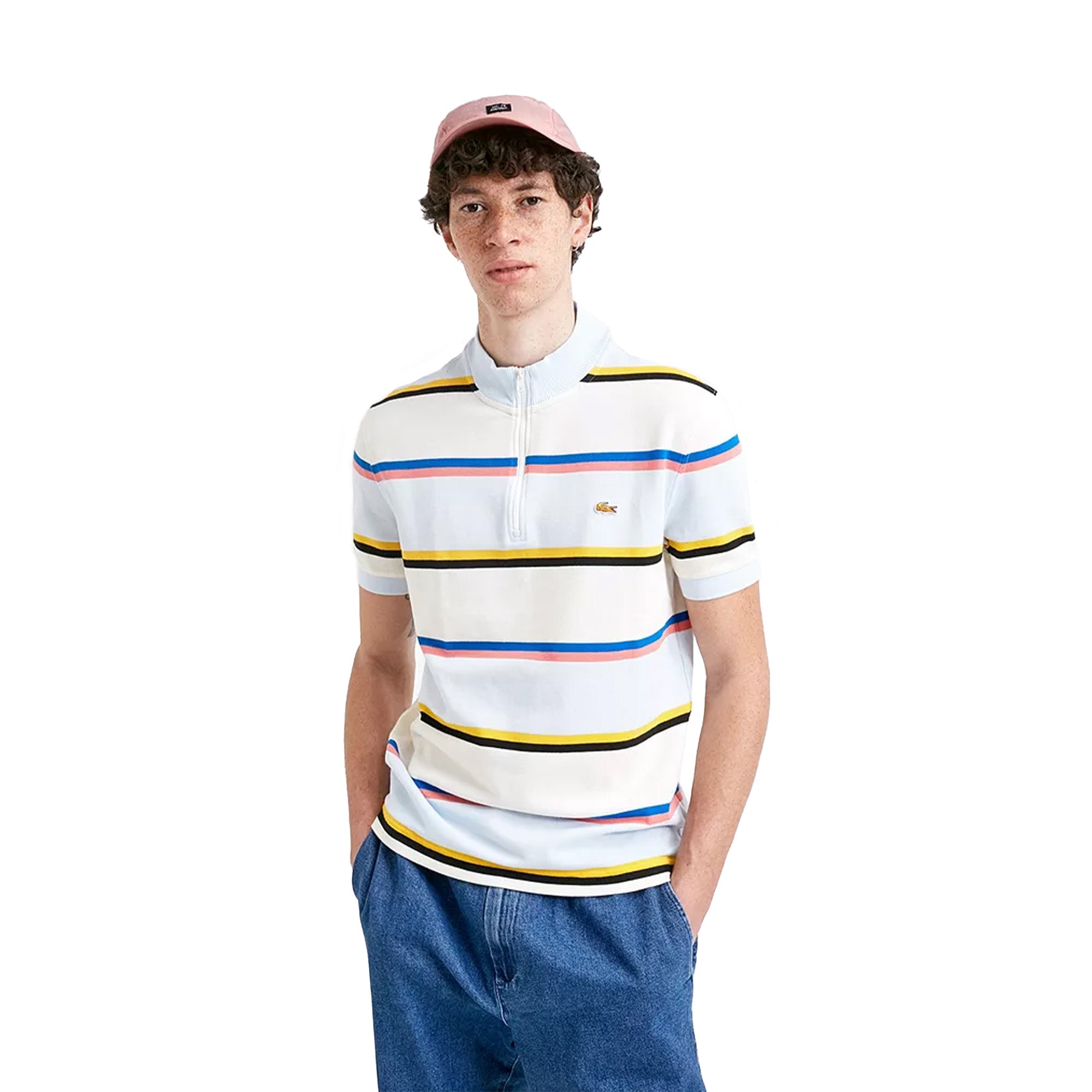 Lacoste x Opening Ceremony Striped Mock Neck 'Mascarpone/Multi'