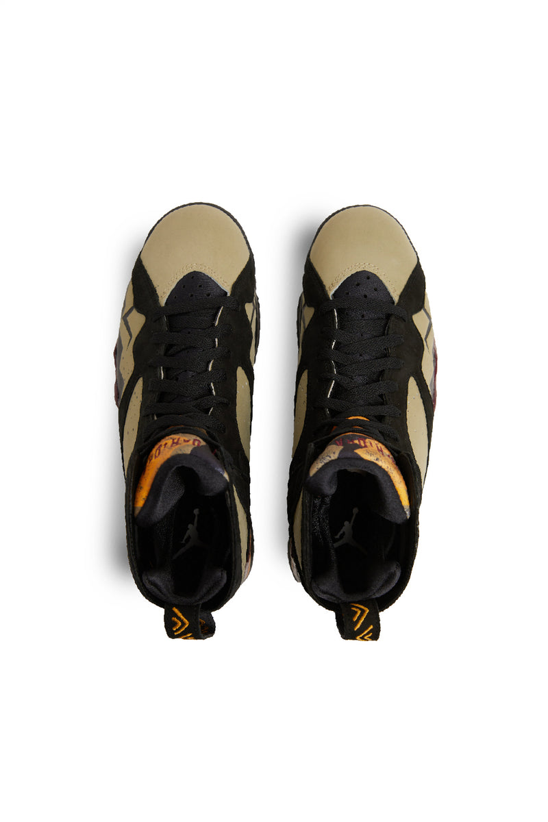 Air Jordan Mens Retro 7 SE 'Black Olive' Shoes - ROOTED