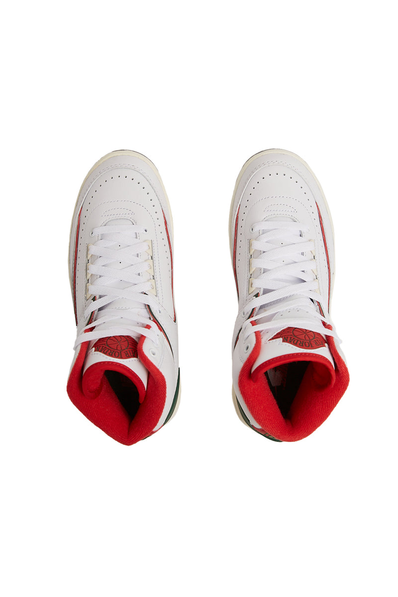 Air Jordan Kids 2 Retro 'White/Fire Red' - ROOTED
