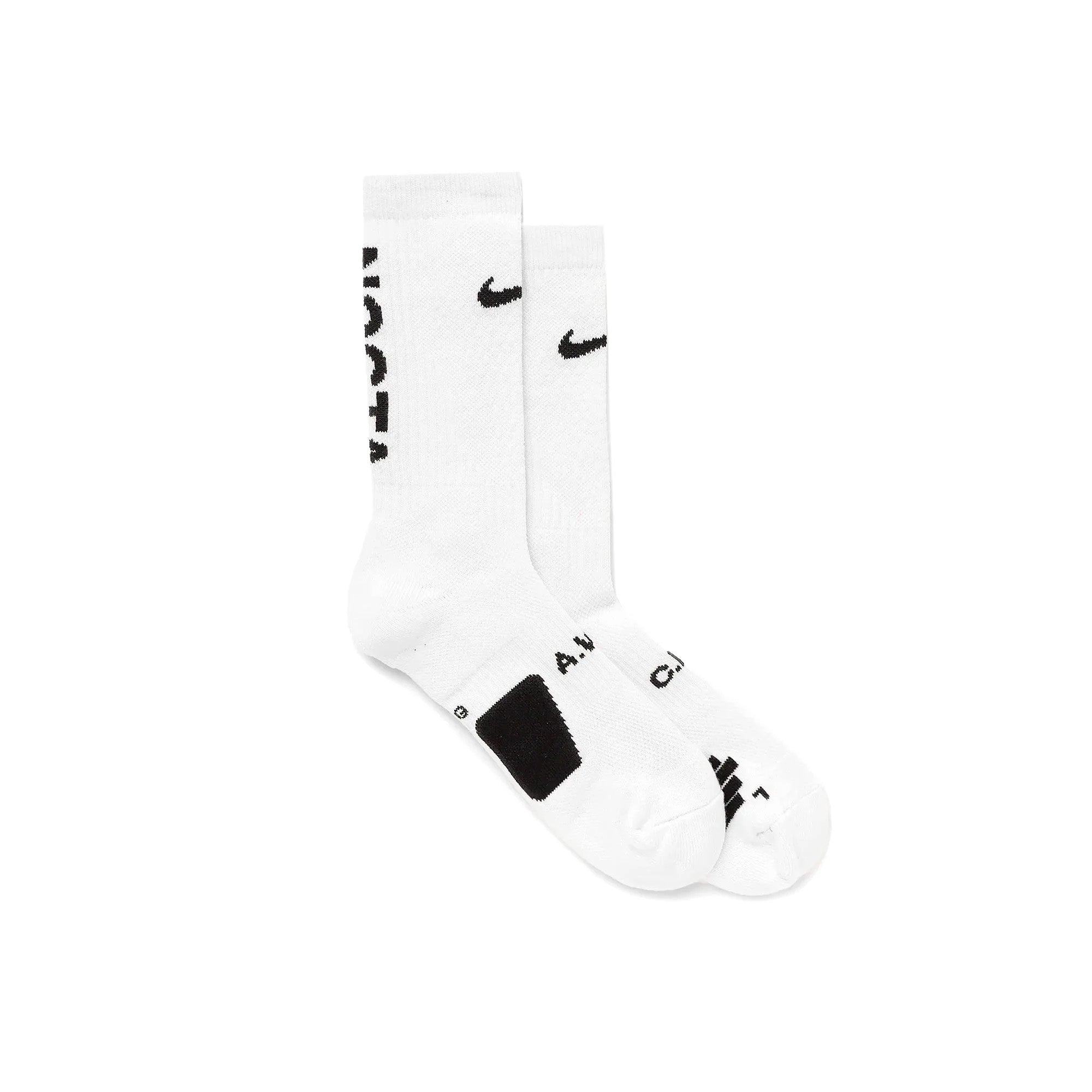 Nike U NK Elite Crew Socks 'White/Black' - ROOTED
