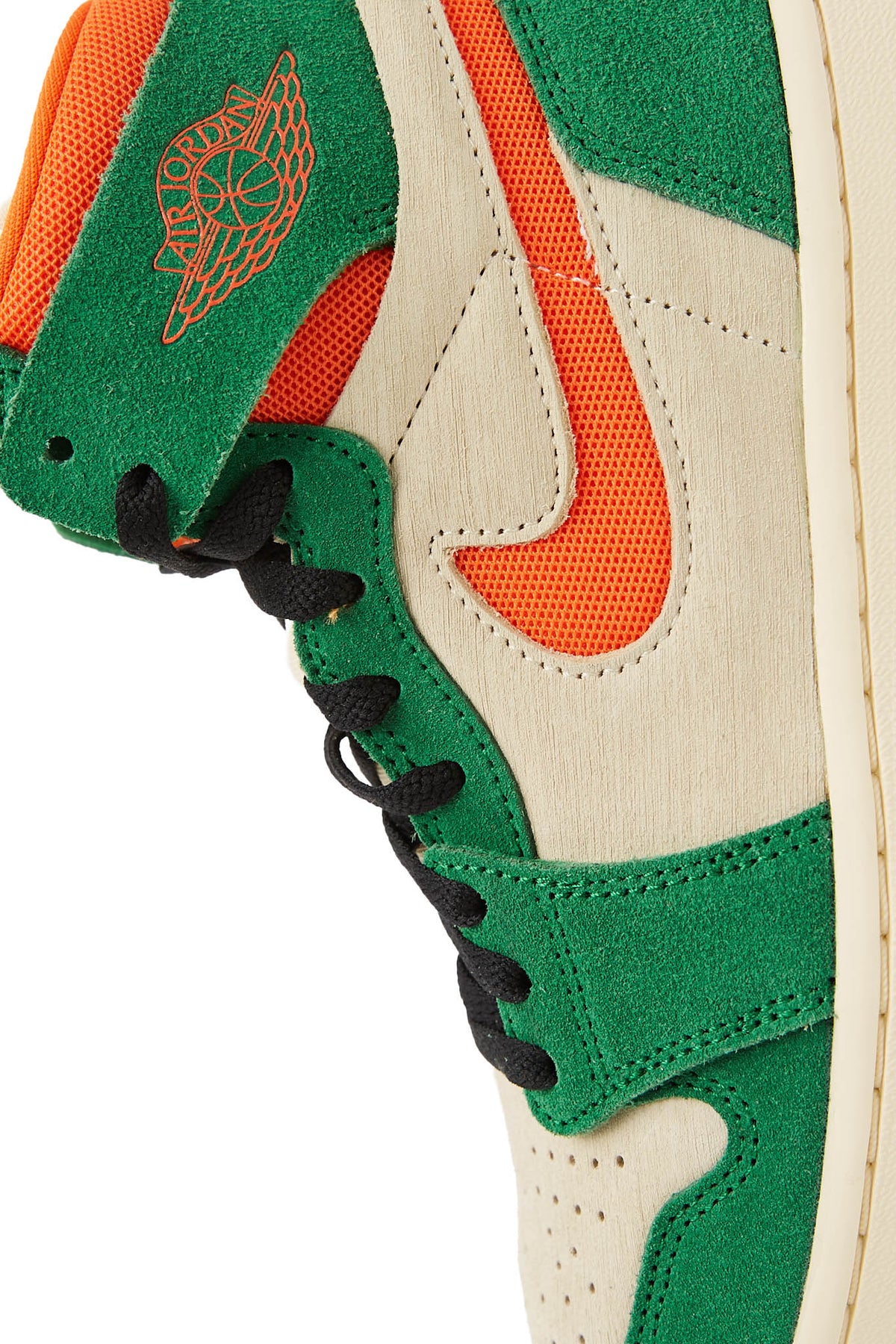 Green orange jordans best sale