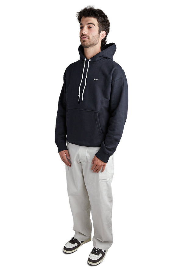 Nike Mens Solo Swoosh Hoodie 'Black/White' - ROOTED