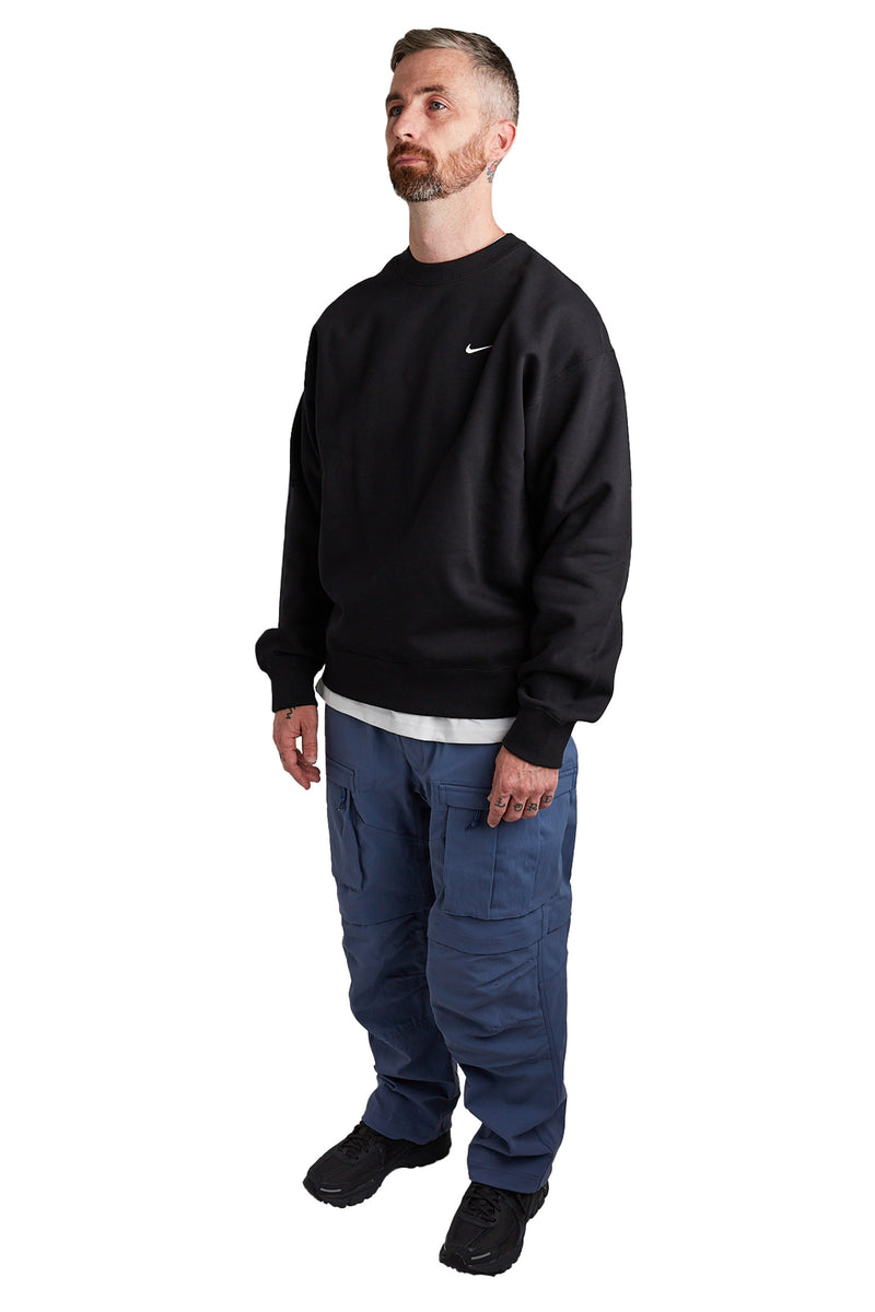 Nike Mens Solo Swoosh Crewneck 'Black/White' - ROOTED