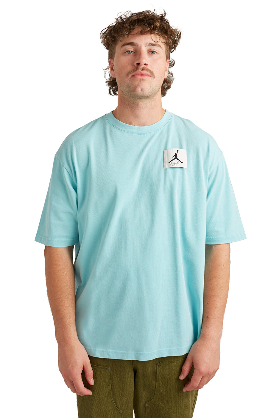 Jordan Mens Essentials Oversized Washed Tee 'Blue' - ROOTED