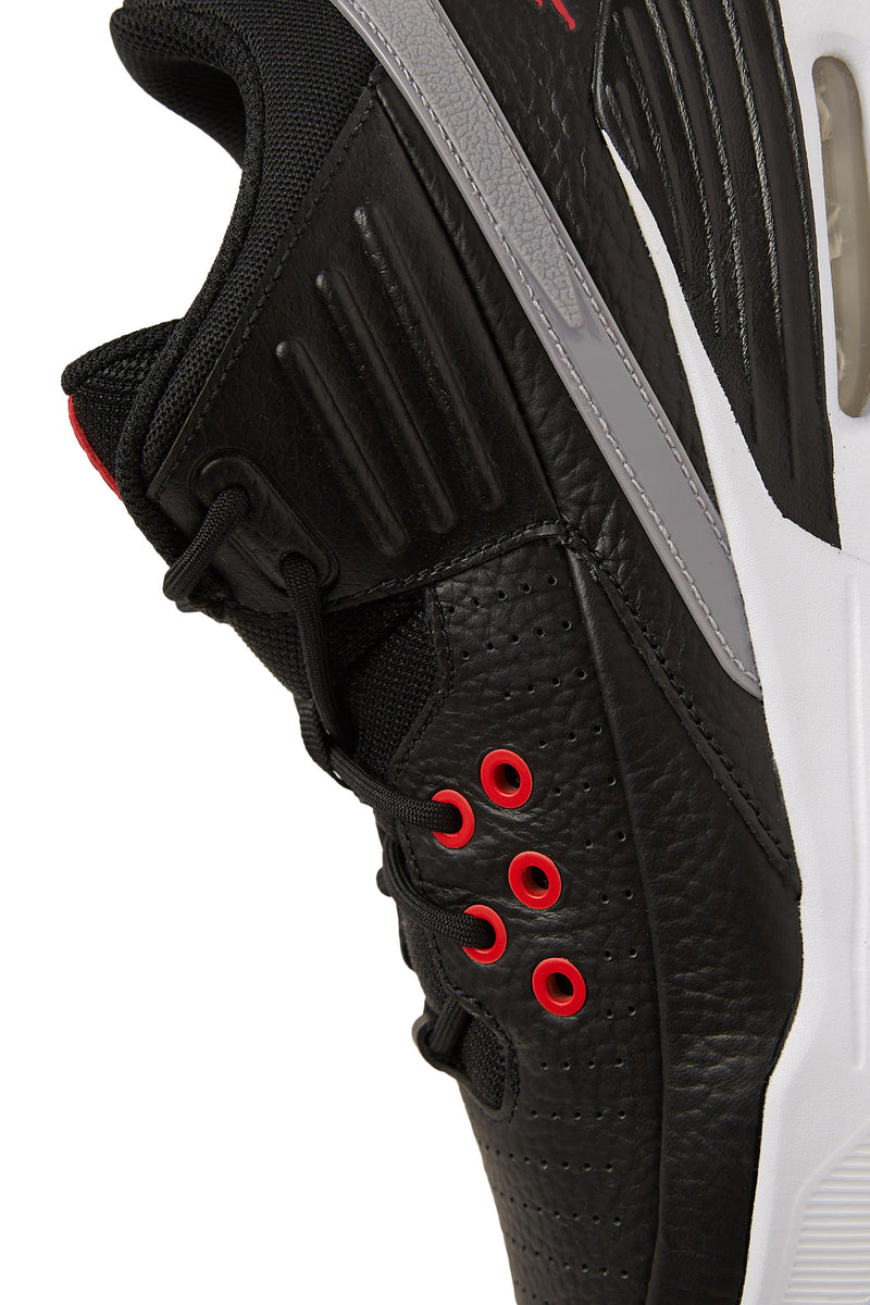 Jordan Max Aura 5 'Black/University Red-White-Cement Grey' - ROOTED