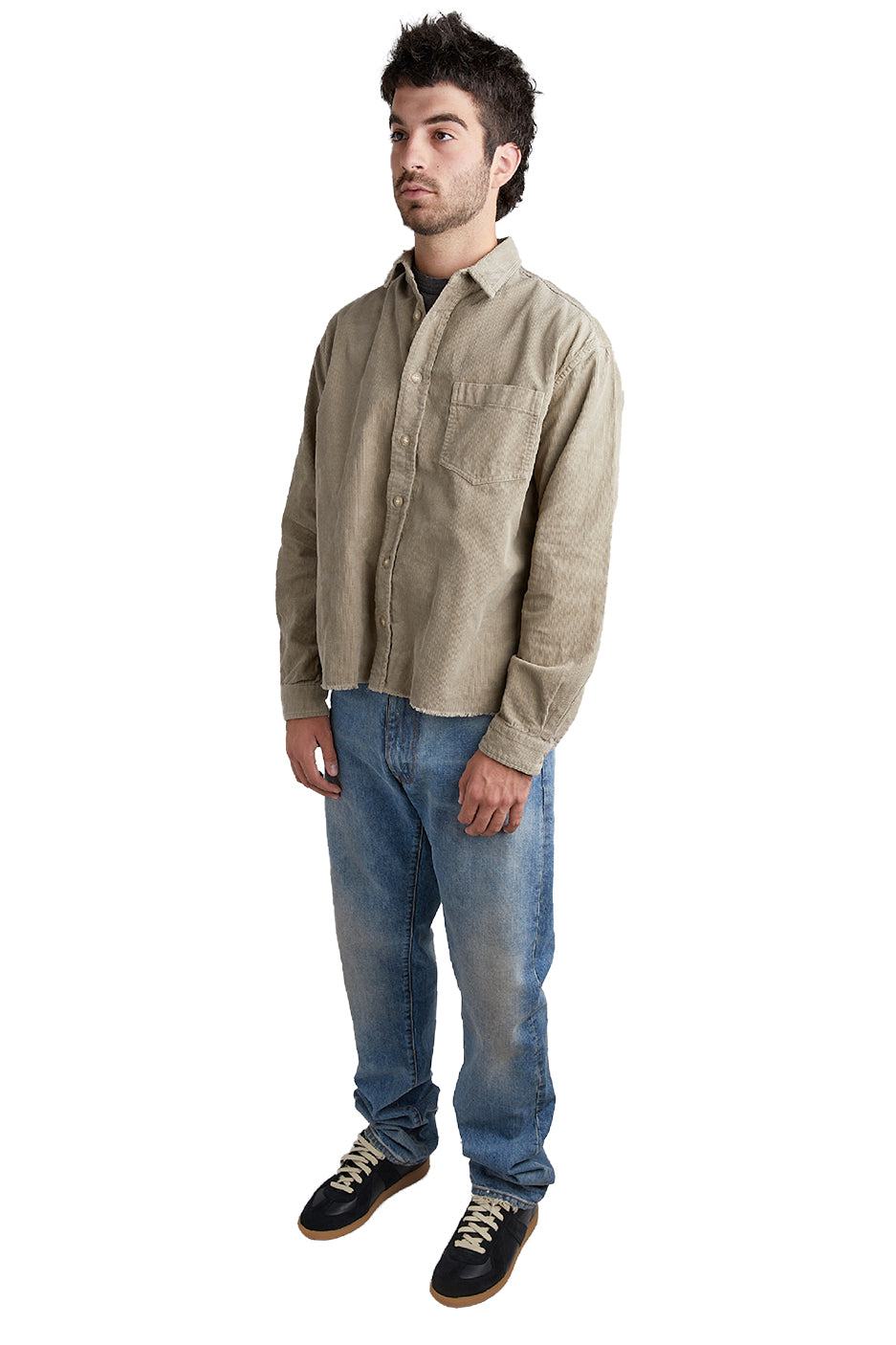 John Elliott Corduroy Hemi Shirt 'Bark' - ROOTED