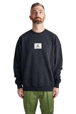 Jordan Mens Essentials Crewneck Sweatshirt 'Black' - ROOTED
