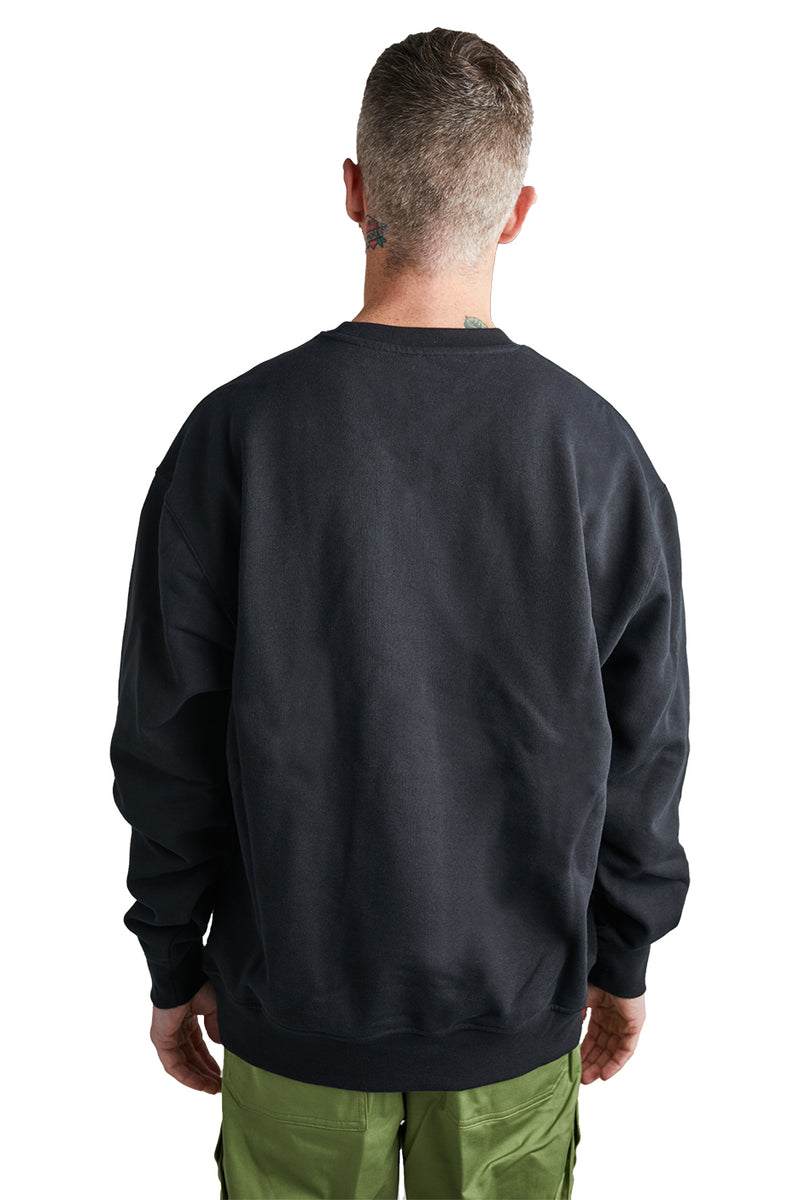 Jordan Mens Essentials Crewneck Sweatshirt 'Black' - ROOTED